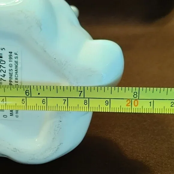 Vintage Ceramic Quilted White Deer Reindeer Planter Vase - Picture 10 of 10